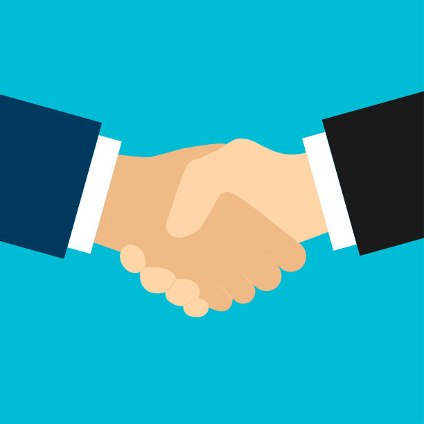 握手。问题的解决方案。安排。和平。平的风格图片下载