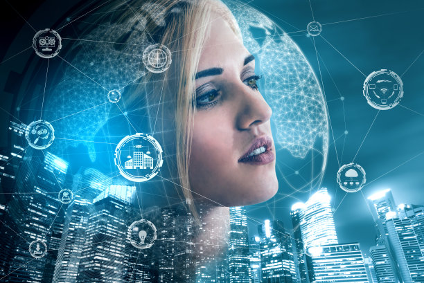 智慧城市与互联网技术概念。图片下载