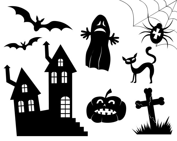 万圣节的对象图片下载