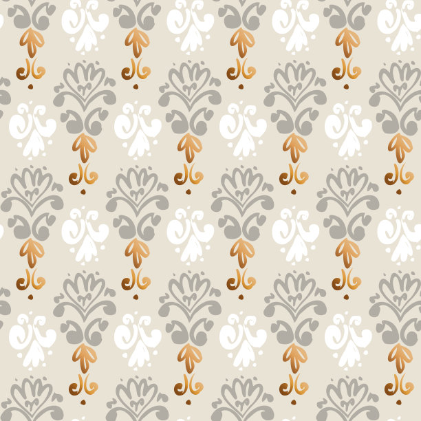 手绘巴洛克融洽无缝图案图片下载