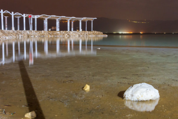 夜晚的死海创意图片图片下载