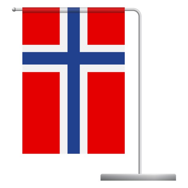 挪威旗杆上的图标图片下载