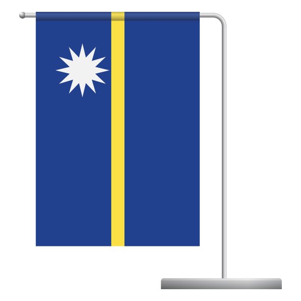 瑙鲁旗杆上的图标图片下载