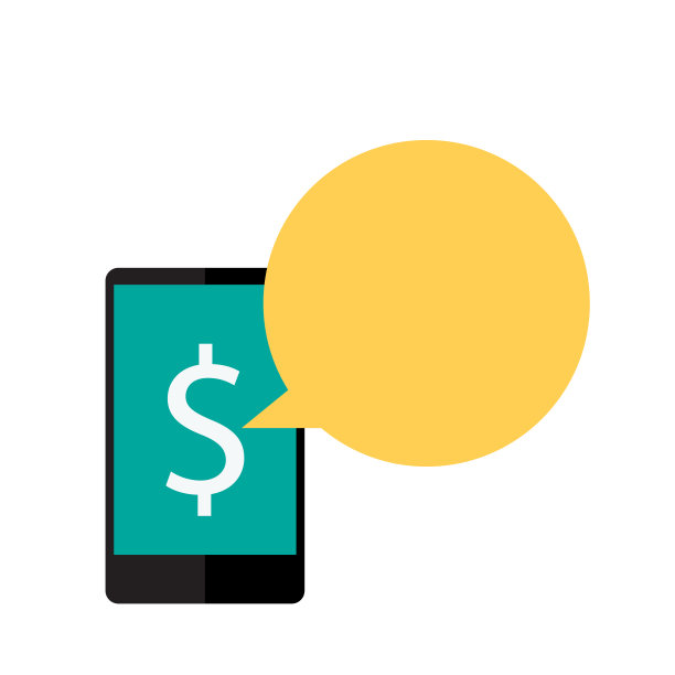 智能手机与金钱图标和空白文本框沟通和网上购物图片下载