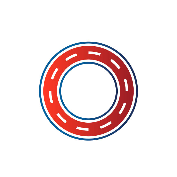 环形道路电路设计。汽车道路跟踪。矢量设计图片下载