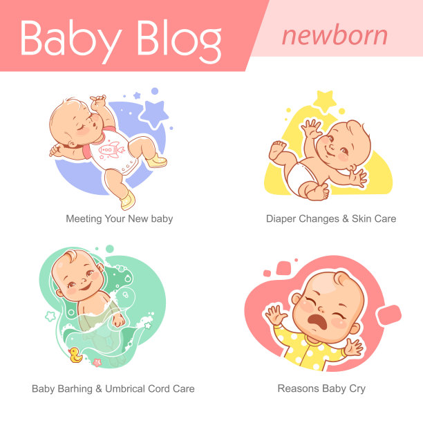 宝贝说明。新生儿护理和发育。图片下载