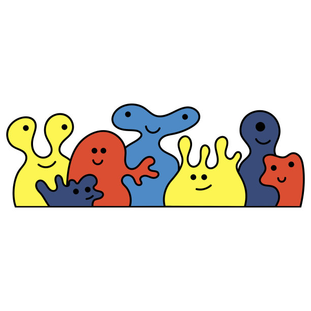 矢量画线。色彩鲜艳的可爱怪物。涂鸦插图。图片下载