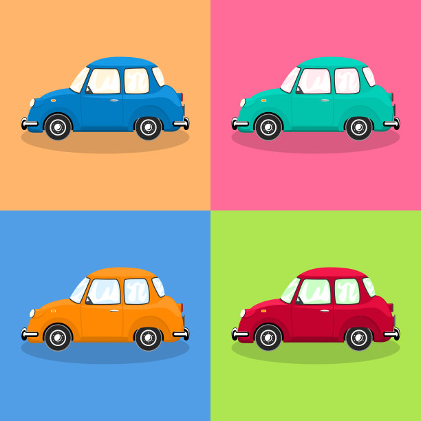 一组有趣的复古汽车图片下载