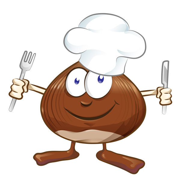 栗色卡通厨师孤立在白色。插图的吉祥物图片下载
