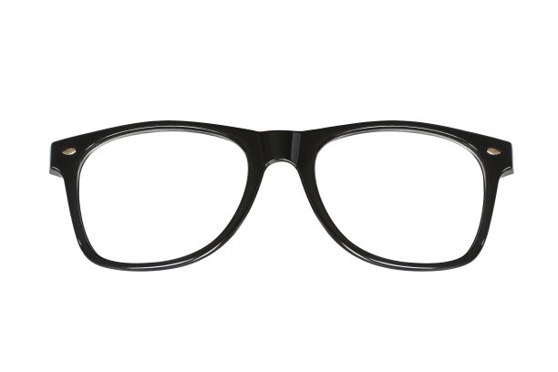黑色眼镜孤立在白色背景与裁剪路径。图片下载