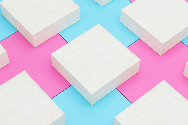 方形平台，纯色背景，3d渲染。图片下载