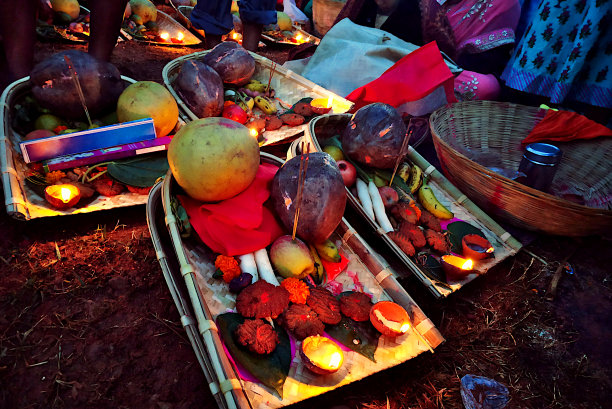 印度节日Chhath Puja的配料图片下载