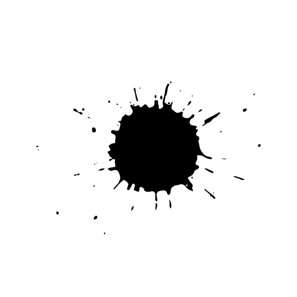 墨水被喷雾弄脏。向量孤立的插图。图片下载
