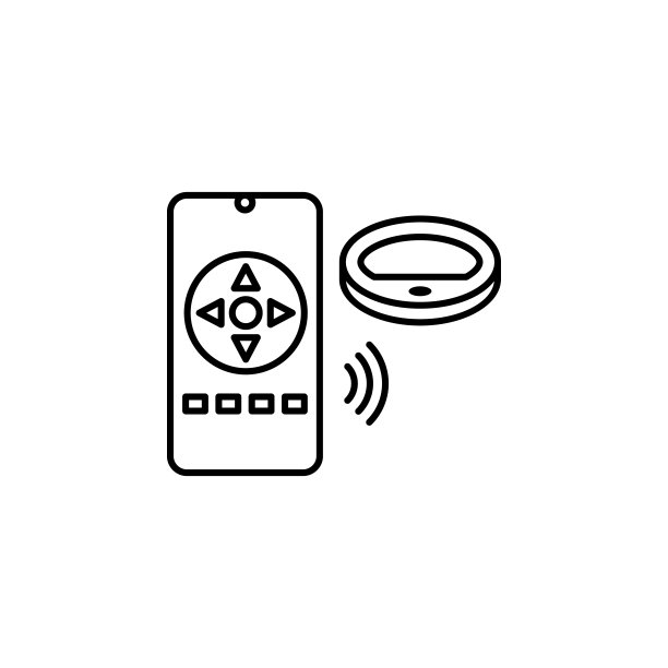 吸尘器控制移动图标。移动技术图标元素图片下载