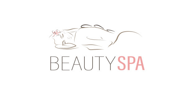 年轻漂亮的女人在水疗沙龙。手绘插图的主题为美丽与健康，身体保健图片下载