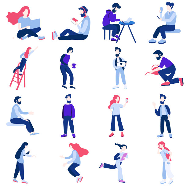 新潮、有创意，年轻人穿着时髦的服装、鞋子、牛仔裤，配上小玩意。图片下载