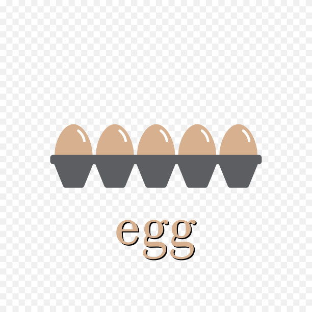 托盘里的鸡蛋图标。矢量插图上透明的背景。图片下载