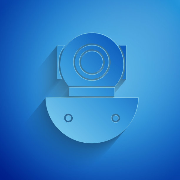 剪纸Aqualung图标孤立在蓝色背景。潜水头盔。在水下潜水设备。纸艺术风格。矢量图图片下载