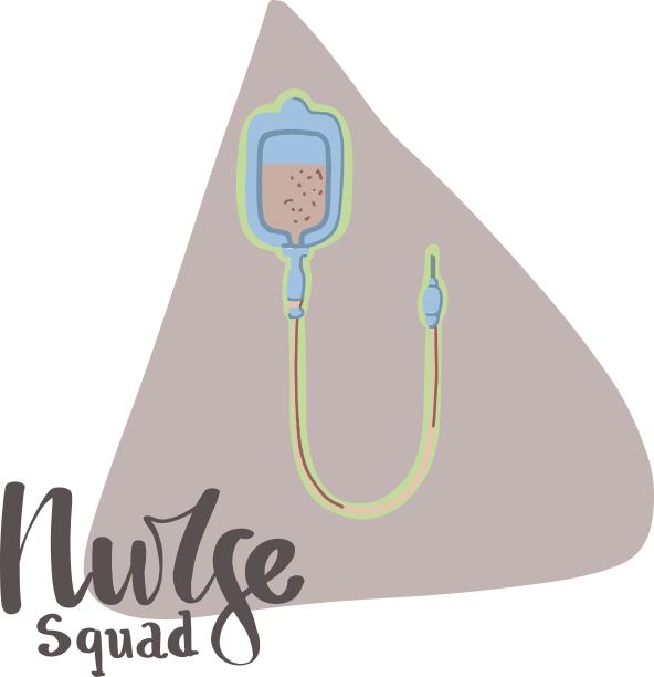 护士队伍。刻字。墨水插图。现代的毛笔书法。血液滴管插图。在白色背景上隔离图片下载