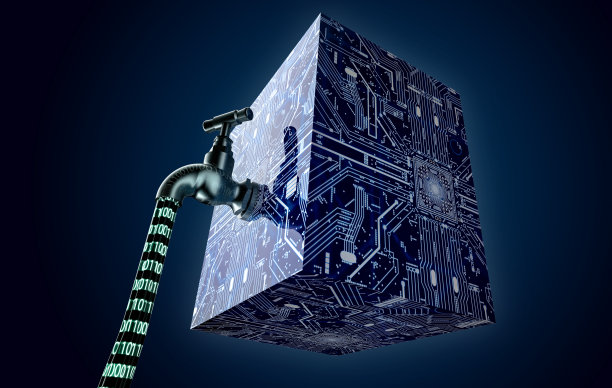 安全漏洞的概念，数据从泄露的软件中跳出来图片下载