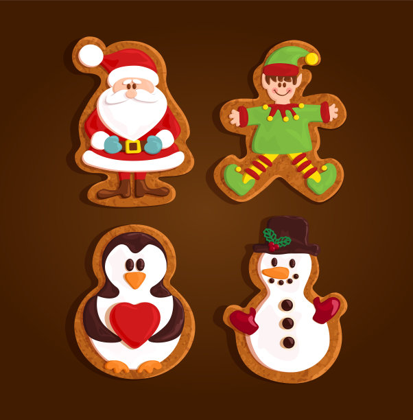 圣诞姜饼套装收藏图片下载