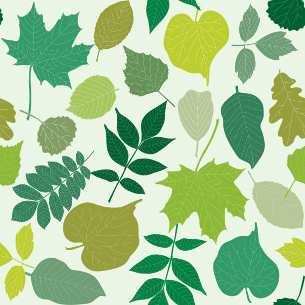树叶无缝图案图片下载