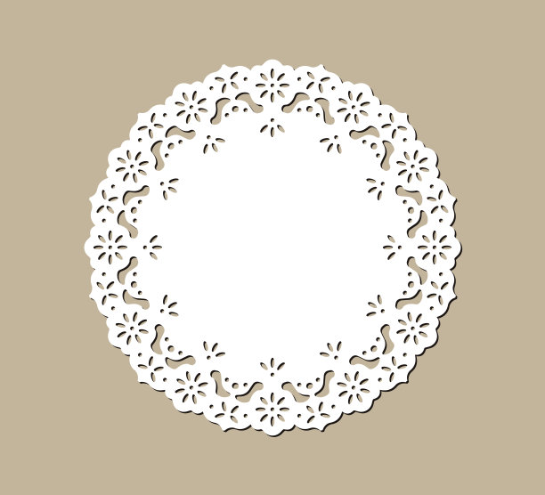 复古蕾丝桌布，装饰激光切割设计图片下载