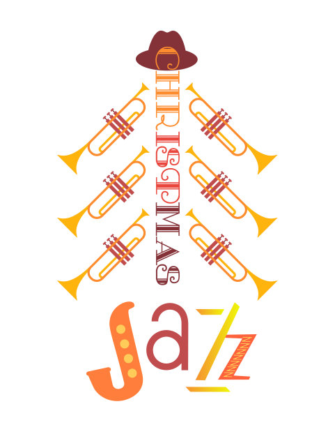 圣诞爵士节手绘平色向量图片下载