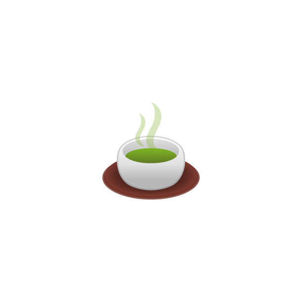 没有处理矢量图标的茶杯。孤立的绿茶杯表情符号，表情符号插图图片下载