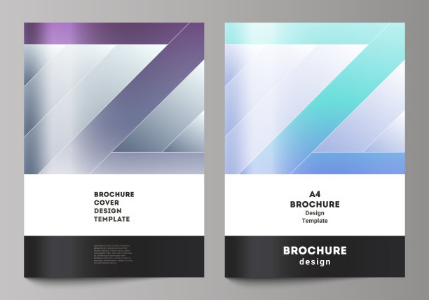 矢量插图可编辑布局A4格式现代封面模型设计模板的小册子，杂志，传单，小册子，年度报告。创意现代封面理念，色彩丰富的背景。图片下载