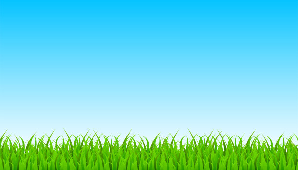 绿草连天。矢量图图片下载