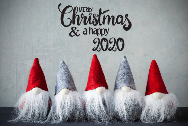 戴着帽子的圣诞老人，圣诞快乐，2020快乐图片下载