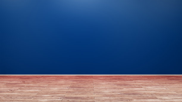 空蓝色工作室房间3d渲染图片下载