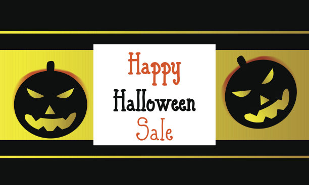 万圣节出售横幅图片下载