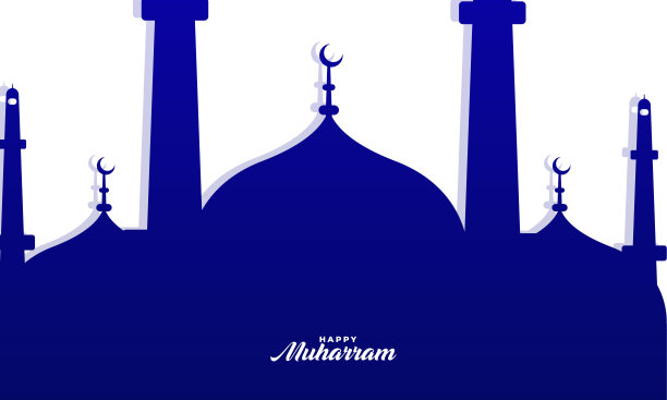 穆哈兰和伊斯兰新年祝福Vector图片下载