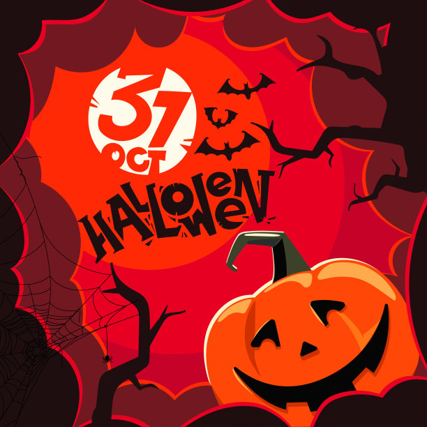 万圣节矢量插图。不给糖就捣蛋图片下载