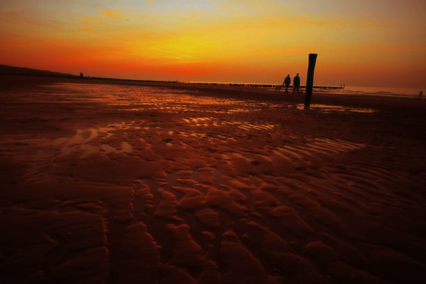 东堡海滩的日落图片下载