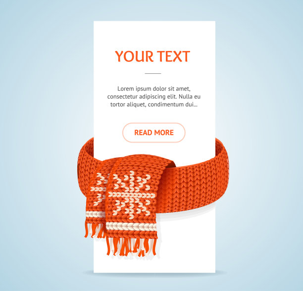 冬季概念横幅与现实详细的3d元素。向量图片下载