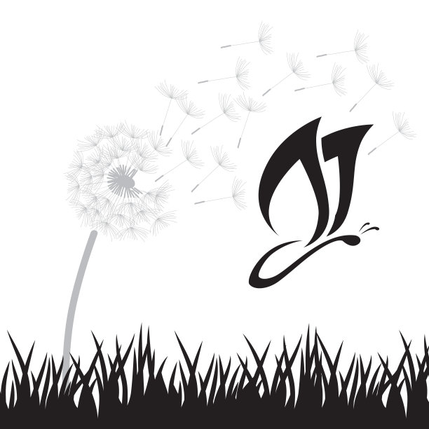 蝴蝶蒲公英图片下载