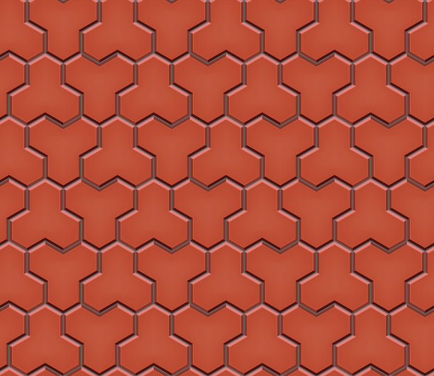 无缝模式的三六角鹅卵石路面图片下载