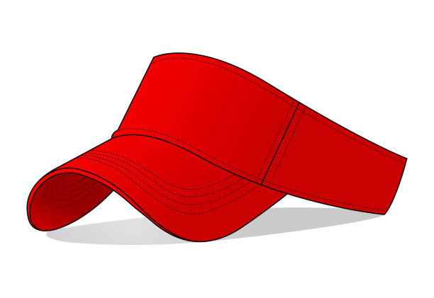 红色遮阳帽模板图片下载