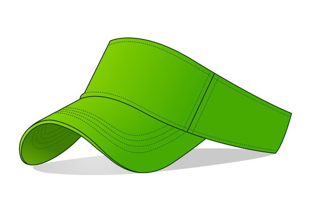 绿色遮阳帽模板图片下载