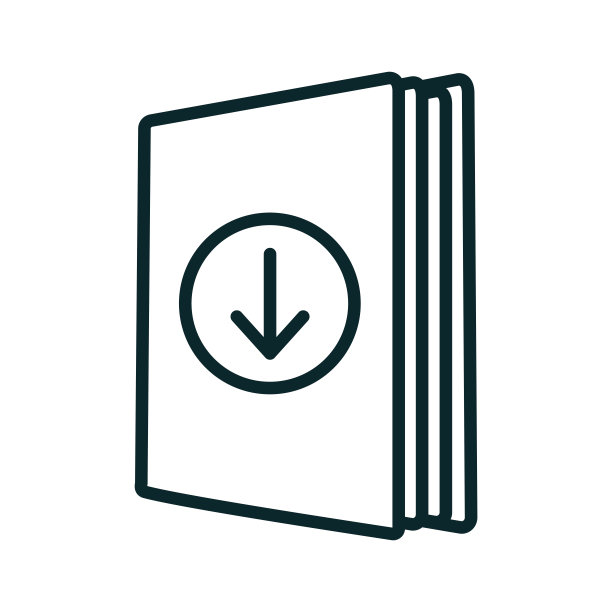 电子书数字下载图标-书和箭头图片下载