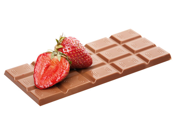 草莓和巧克力棒图片下载