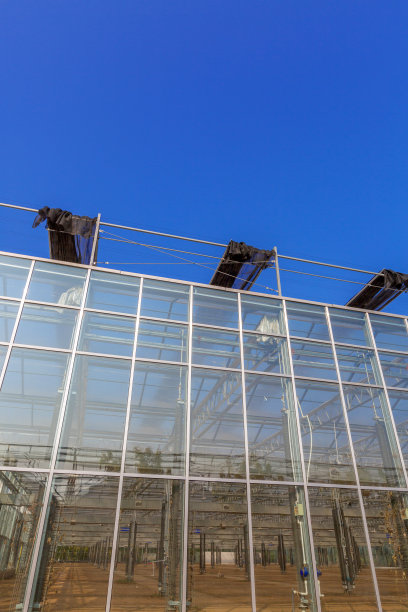 钢结构温室结构的特写图片下载