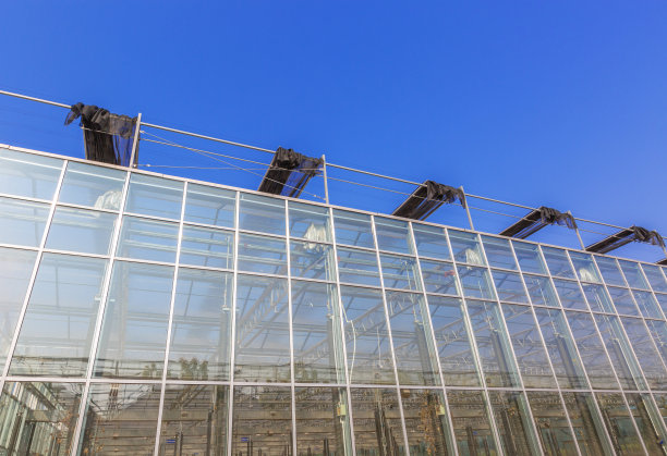 钢结构温室结构的特写图片下载