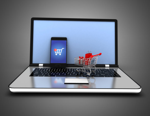 网上购物的概念。图片下载