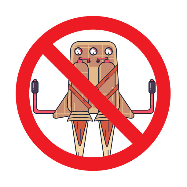 喷气背包在禁止标志图片下载