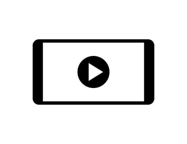 带播放标志或视频播放器的智能手机图标。社交媒体符号。矢量图标手机。播放按钮矢量图标。智能手机矢量。图片下载