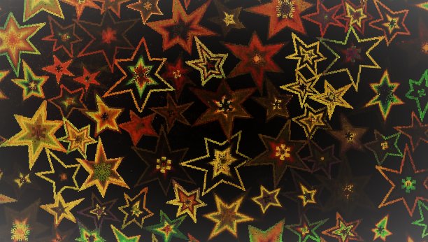 全息箔与彩色闪亮的星星和反射光。假日纹理图片下载